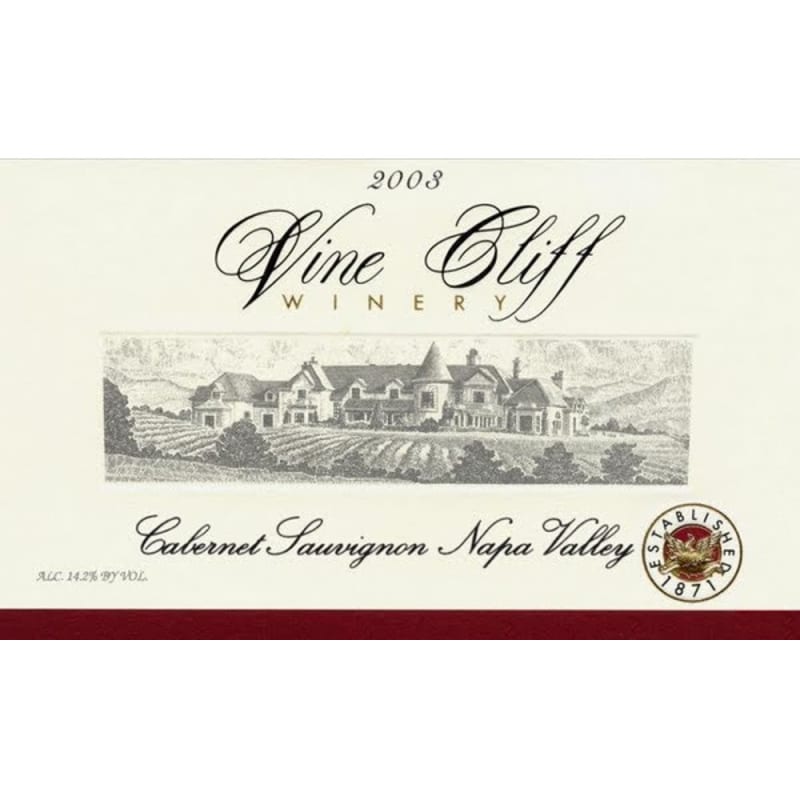 Vine Cliff Napa Valley Cabernet Sauvignon (1.5-liter bottle) 2003 Front Label