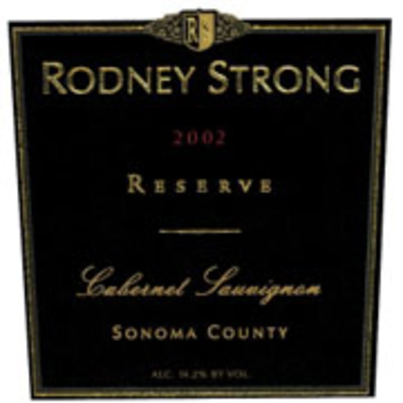 Rodney Strong Reserve Cabernet Sauvignon 2002 Front Label