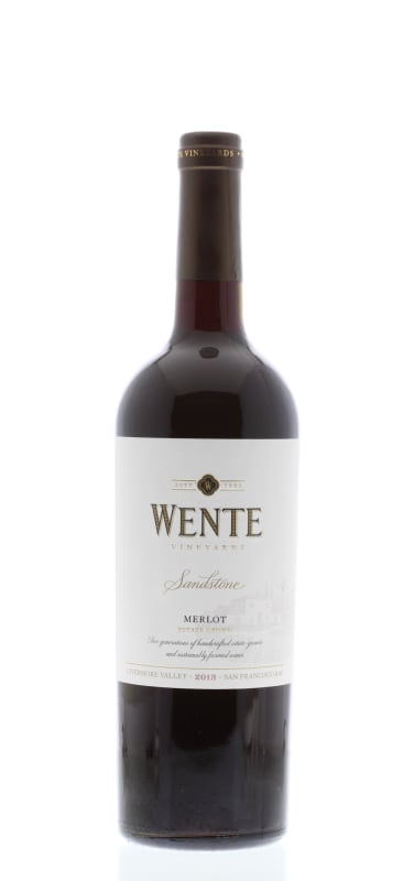 Wente Sandstone Merlot 2013 Front Bottle Shot