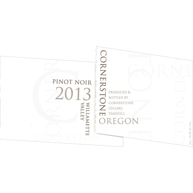 Cornerstone Cellars Willamette Valley Pinot Noir 2013 Front Label