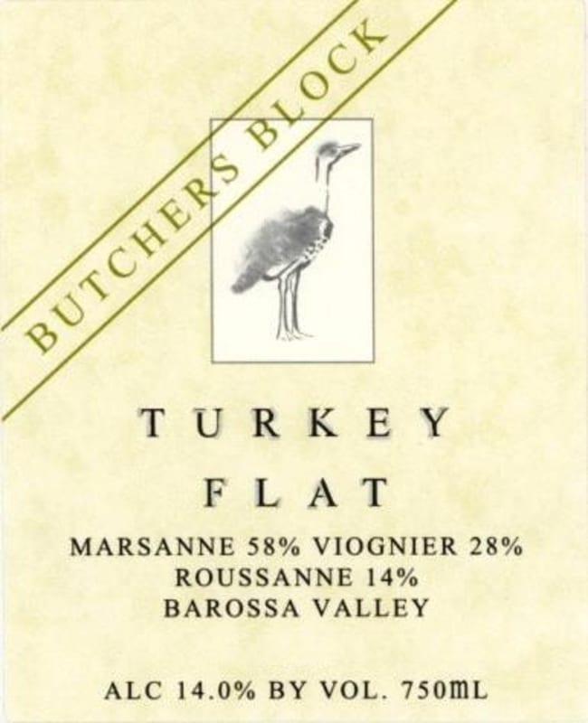 Turkey Flat Butchers Block White 2012 Front Label