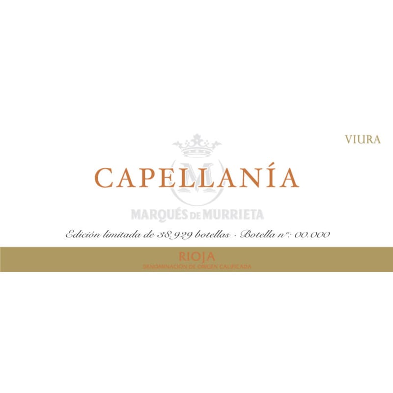 Marques de Murrieta Capellania White 2011 Front Label
