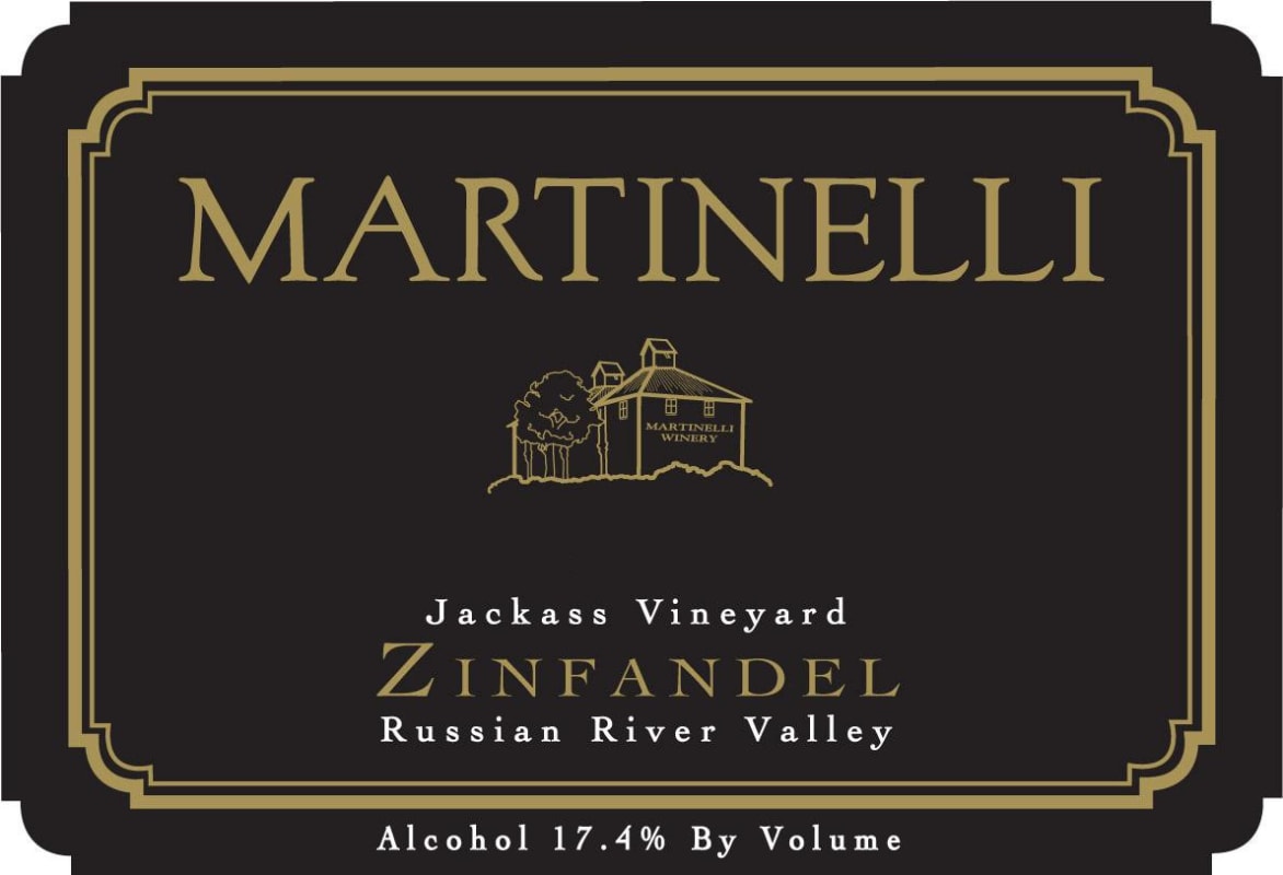 Martinelli Jackass Vineyard Zinfandel 2012 Front Label