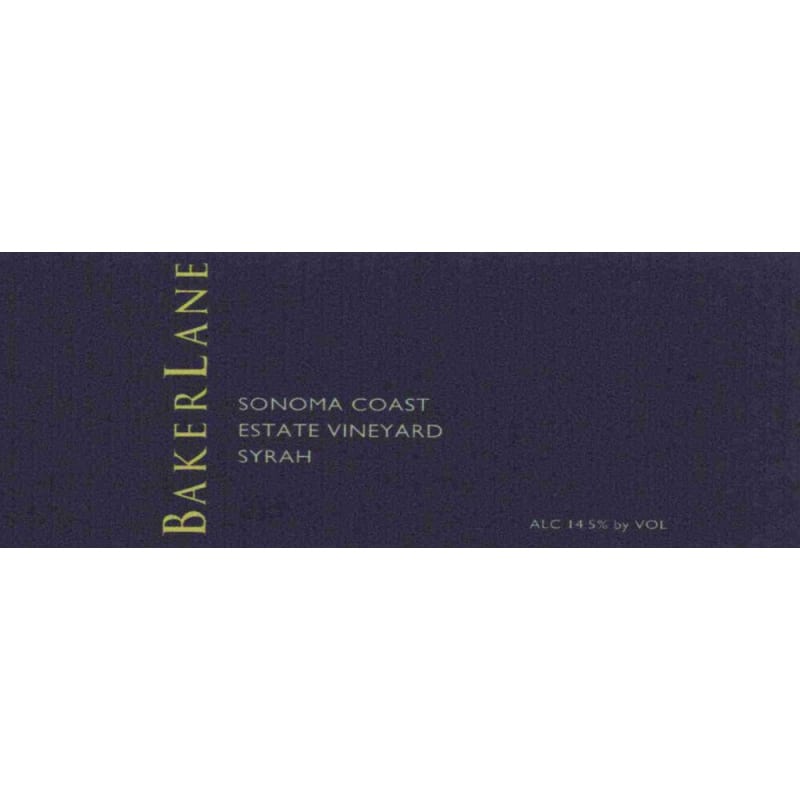 Baker Lane Estate Vineyard Syrah 2011 Front Label
