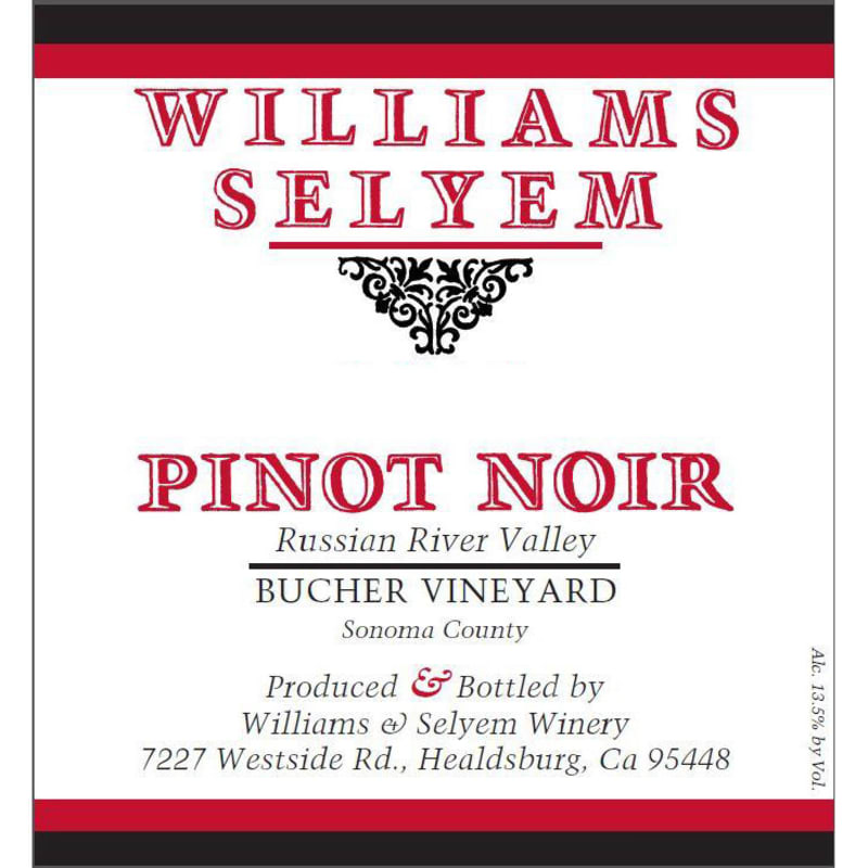 Williams Selyem Bucher Vineyard Pinot Noir 2014 Front Label