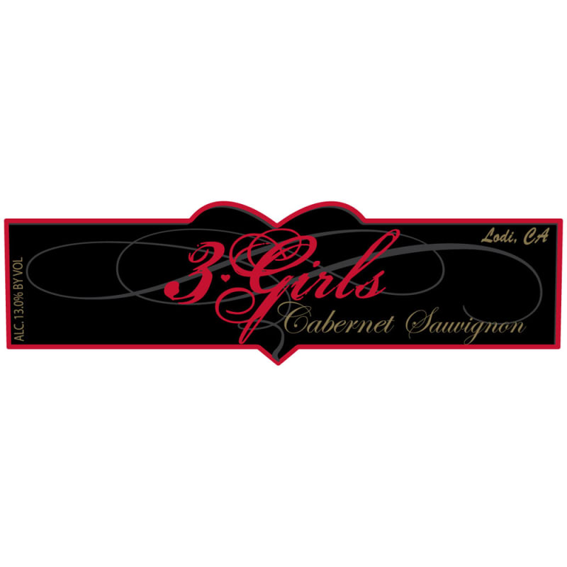 3 Girls Cabernet Sauvignon 2015 Front Label