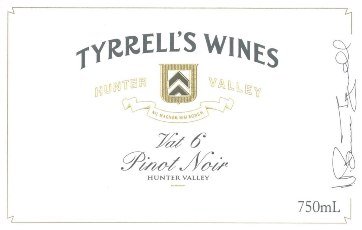 Tyrrell's Vat 6 Pinot Noir 2009 Front Label