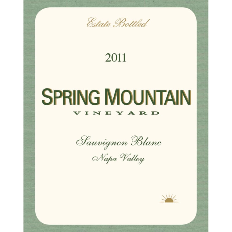 Spring Mountain Vineyard Sauvignon Blanc 2011 Front Label