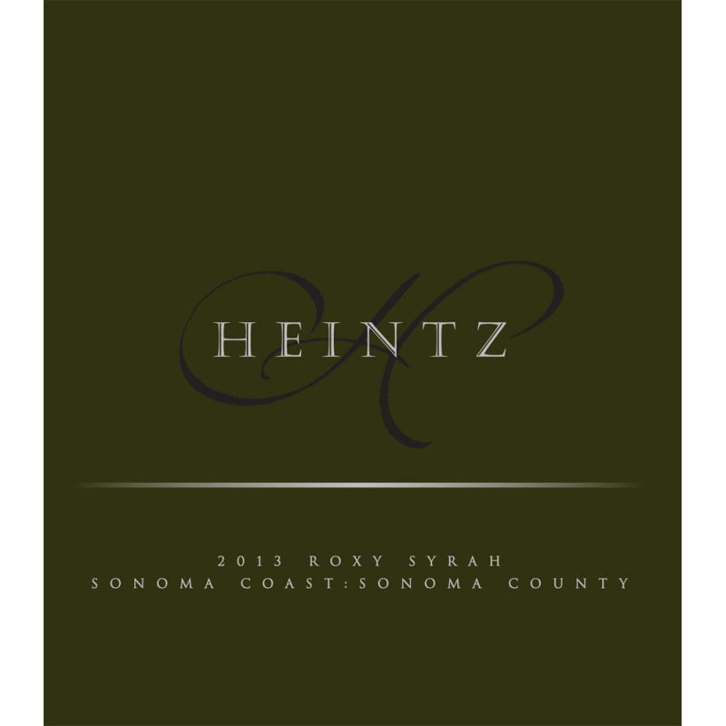 Charles Heintz Syrah Roxy 2013 Front Label
