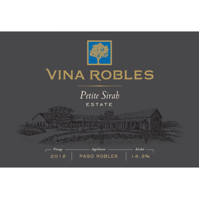Vina Robles Petite Sirah 2012 Front Label