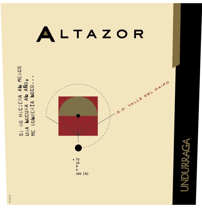 Undurraga Altazor Red 2010 Front Label