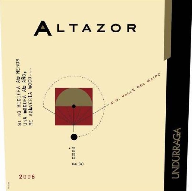 Undurraga Altazor Red 2006 Front Label