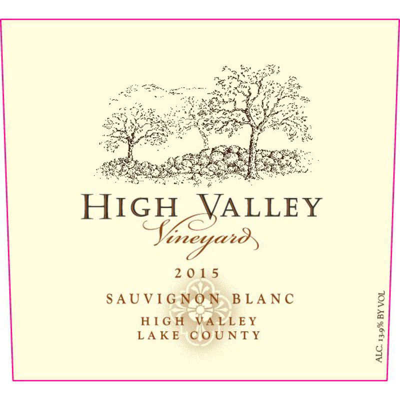 High Valley Sauvignon Blanc 2015 Front Label