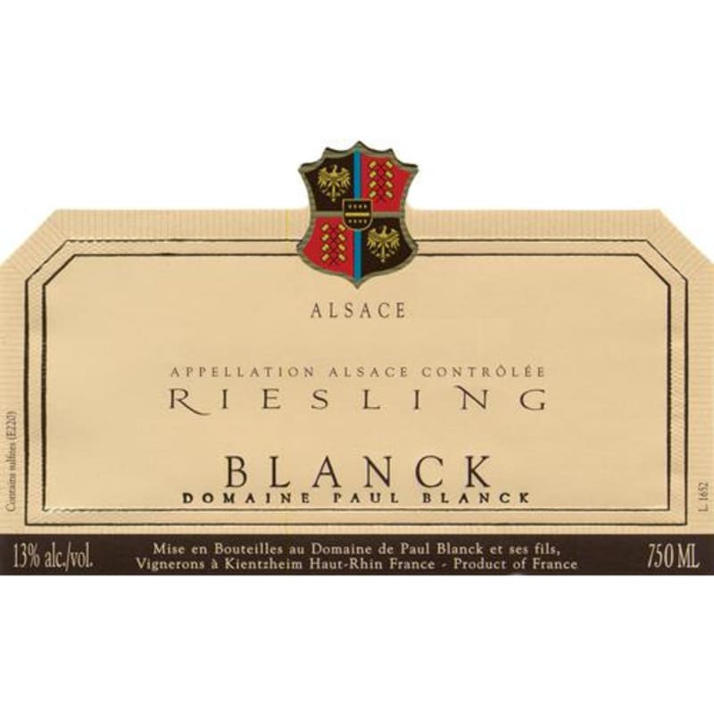 Paul Blanck Et Fils Classique Riesling 2015 Front Label