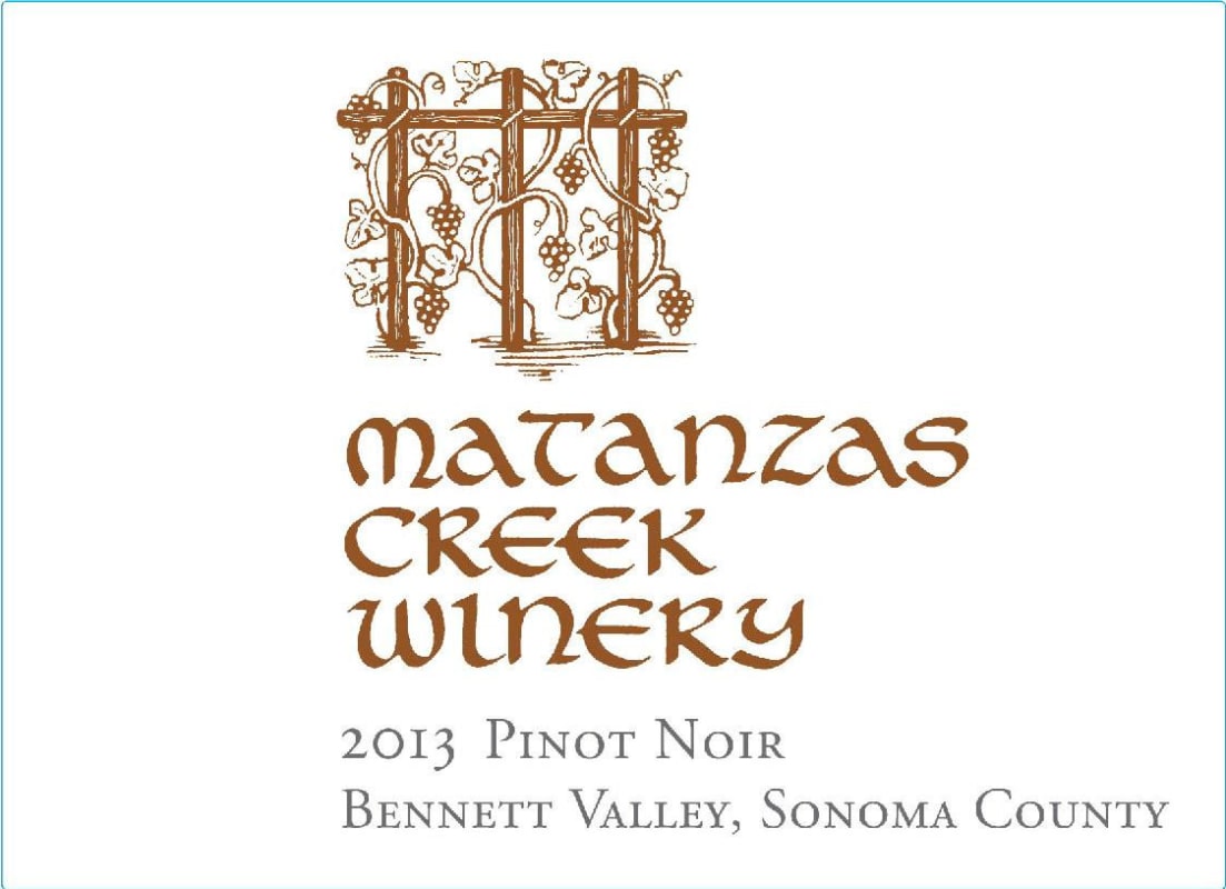 Matanzas Creek Pinot Noir 2013 Front Label