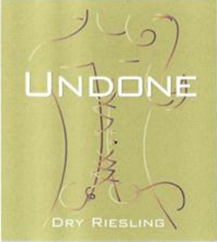 Undone Dry Riesling 2013 Front Label