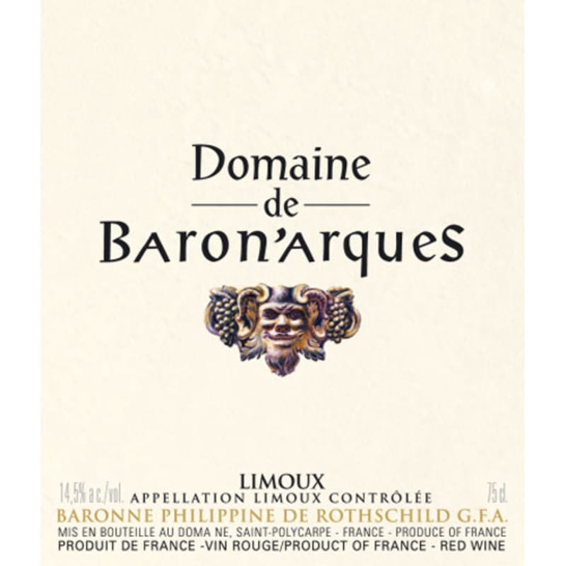 Domaine de Baronarques Limoux Rouge 2012 Front Label