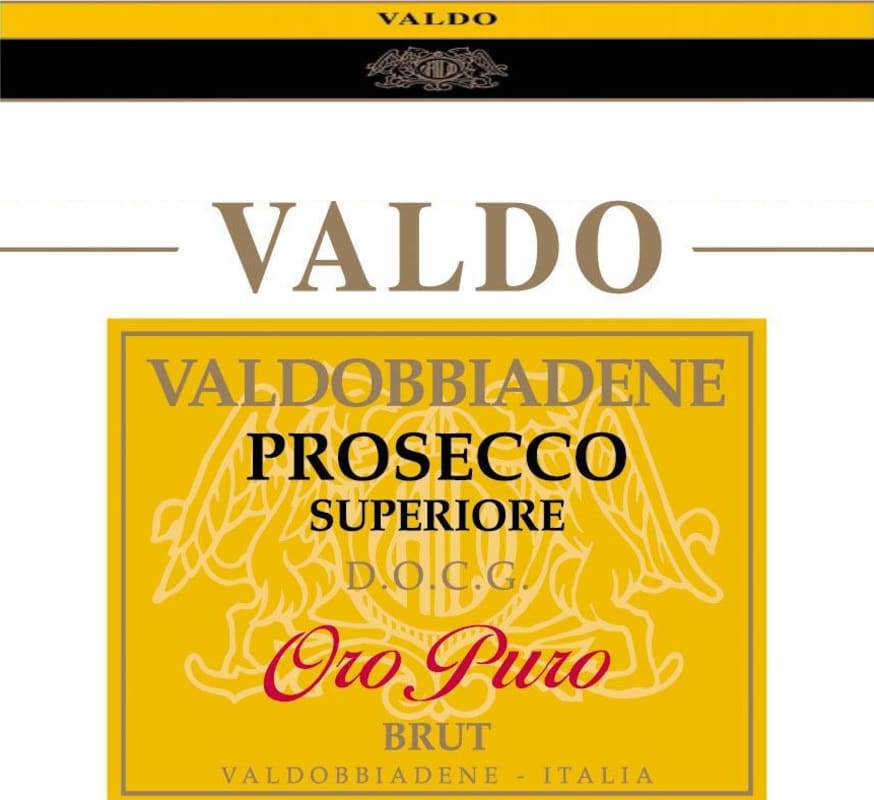 Valdo Oro Puro Prosecco Valdobbiadene Superiore Brut Front Label