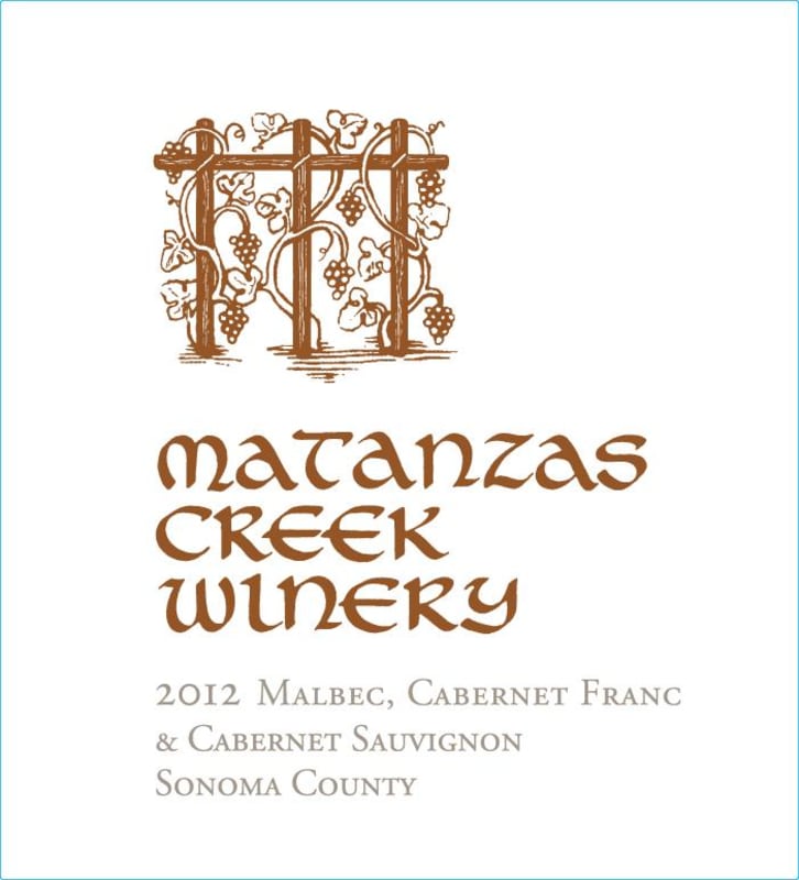 Matanzas Creek Malbec - Cabernet Franc - Cabernet Sauvignon 2012 Front Label
