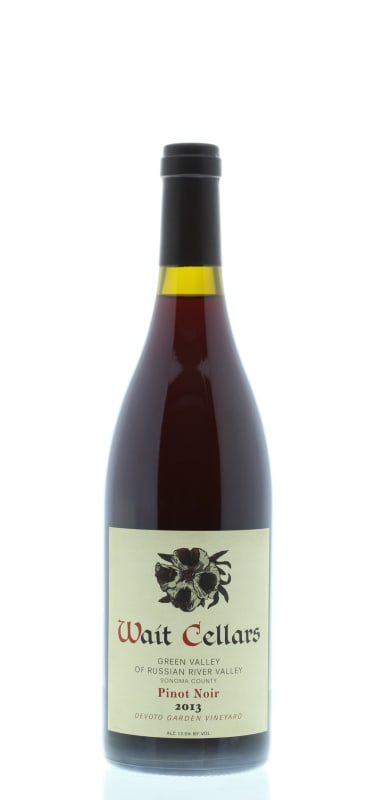 Wait Cellars Devoto Garden Vineyard Pinot Noir 2013 Front Bottle Shot