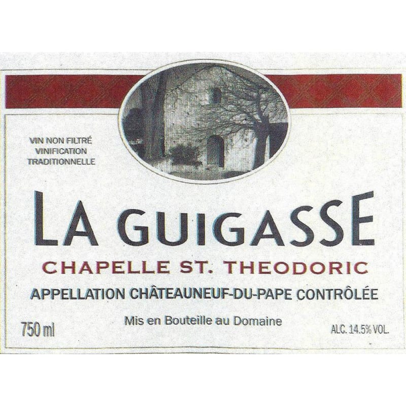 Chapelle St. Theodoric Chateauneuf-du-Pape La Guigasse 2013 Front Label