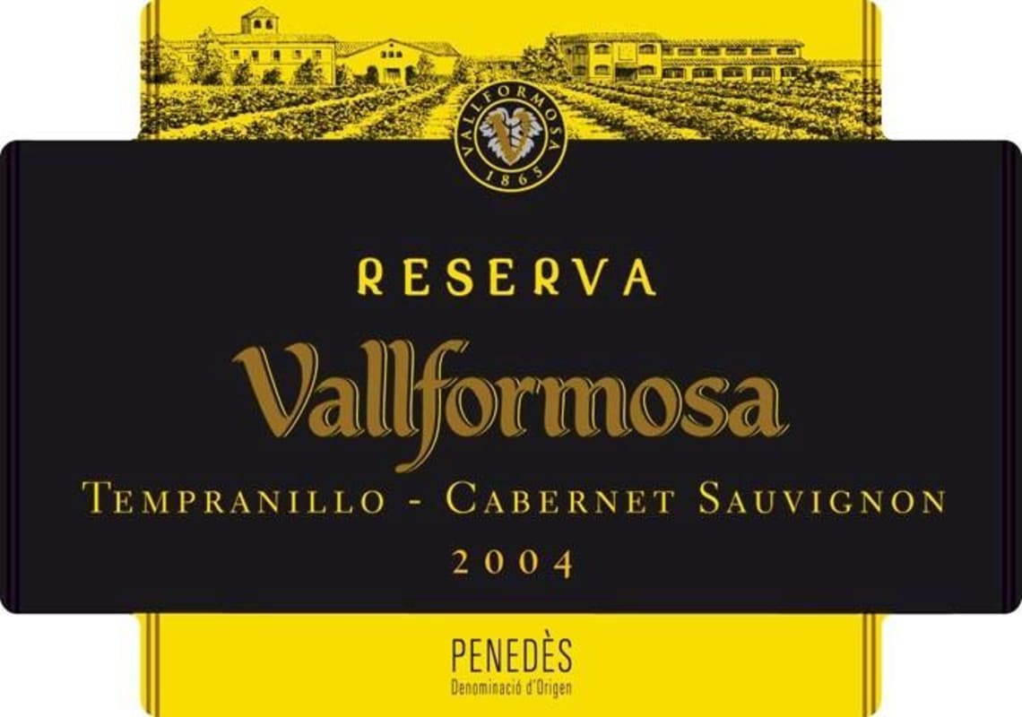 Vallformosa Reserva Tempranillo-Cabernet Sauvignon 2004 Front Label