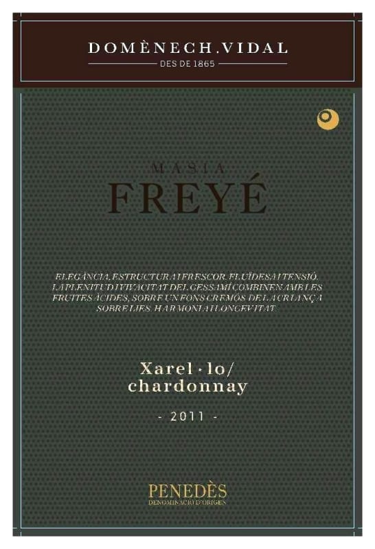 Vallformosa Freye Xarel-lo/Chardonnay 2011 Front Label