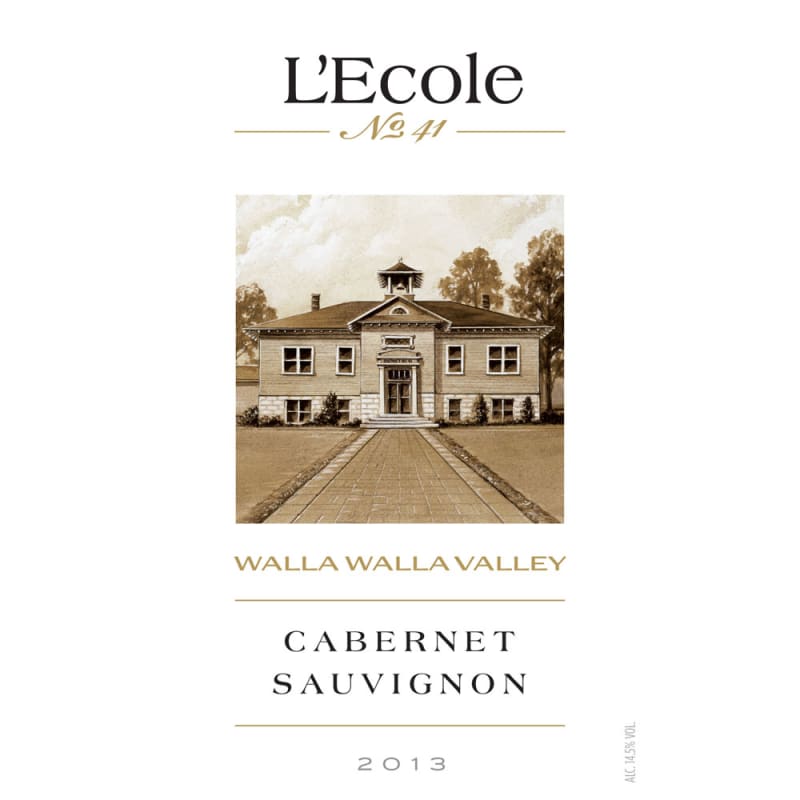 L'Ecole 41 Walla Walla Valley Cabernet Sauvignon 2013 Front Label