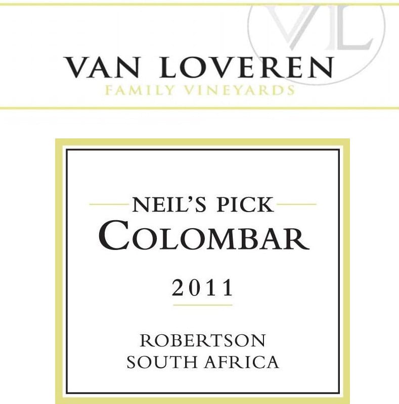 Van Loveren Neil's Pick Colombar 2011 Front Label