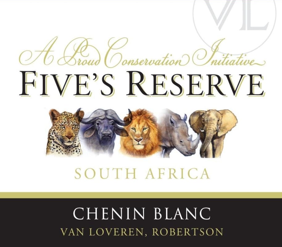 Van Loveren Five's Reserve Chenin Blanc 2014 Front Label