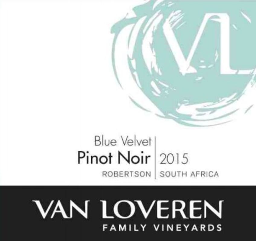 Van Loveren Blue Velvet Pinot Noir 2015 Front Label