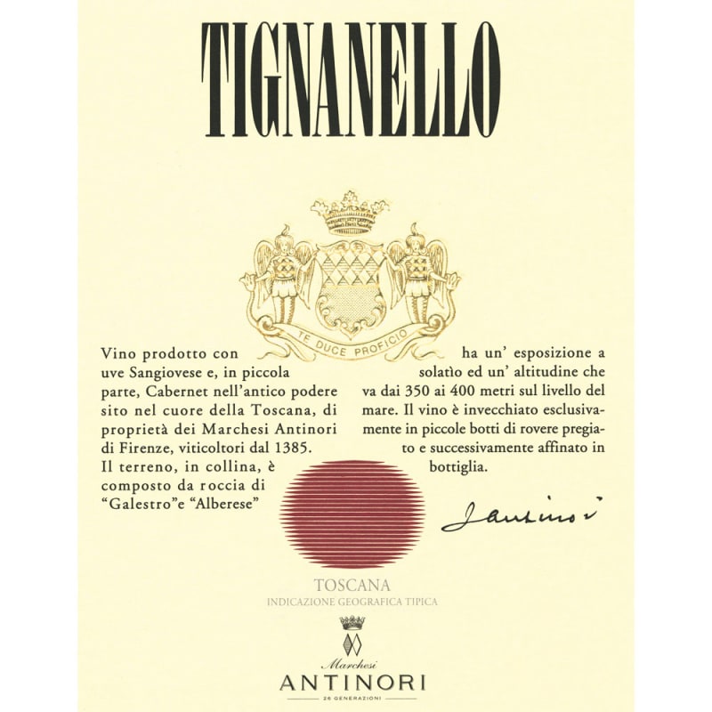 Marchesi Antinori Tignanello (1.5 Liter Magnum) 2013 Front Label