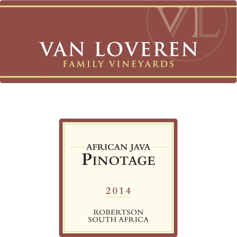 Van Loveren African Java Pinotage 2014 Front Label
