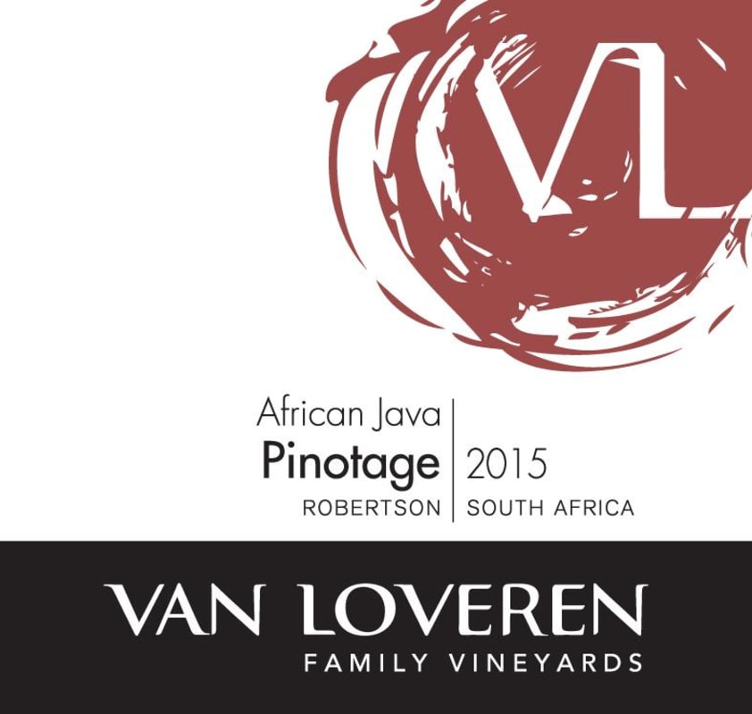 Van Loveren African Java Pinotage 2015 Front Label