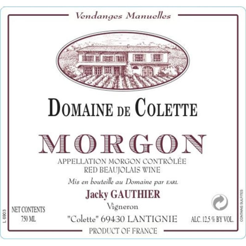 Domaine de Colette Morgon Charme 2014 Front Label