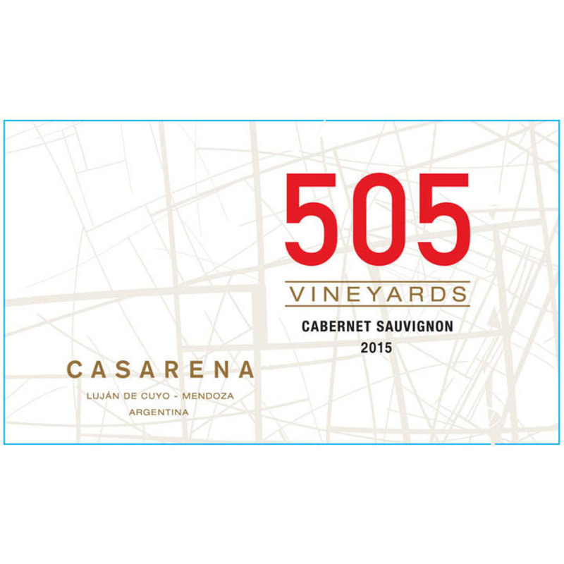 Casarena 505 Vineyards Cabernet Sauvignon 2015 Front Label