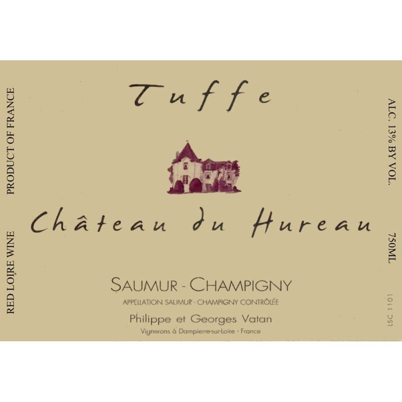 Chateau du Hureau Saumur-Champigny Tuffe 2013 Front Label