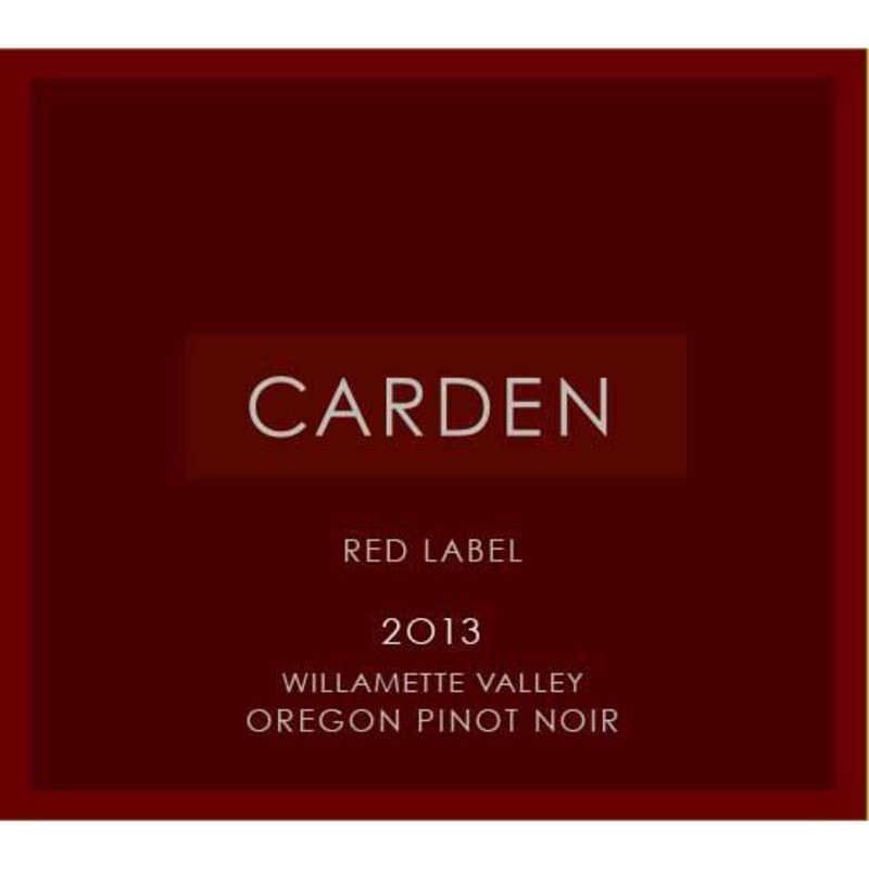 Carden Red Label Pinot Noir 2013 Front Label