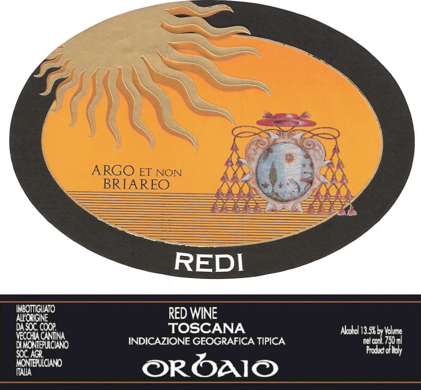 Vecchia Cantina Toscana Cantina del Redi Orbaio 2006 Front Label