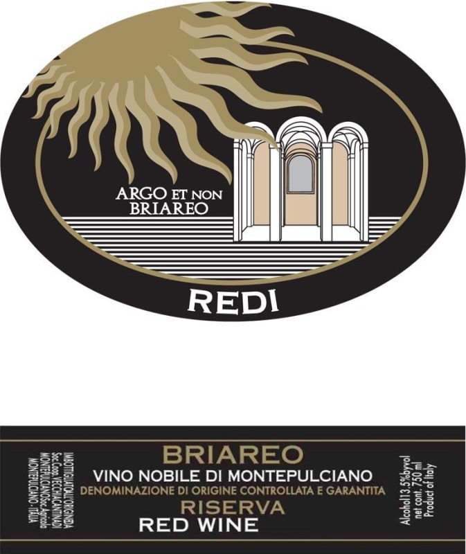 Vecchia Cantina Cantina del Redi Briareo Vino Nobile di Montepulciano Riserva 2008 Front Label