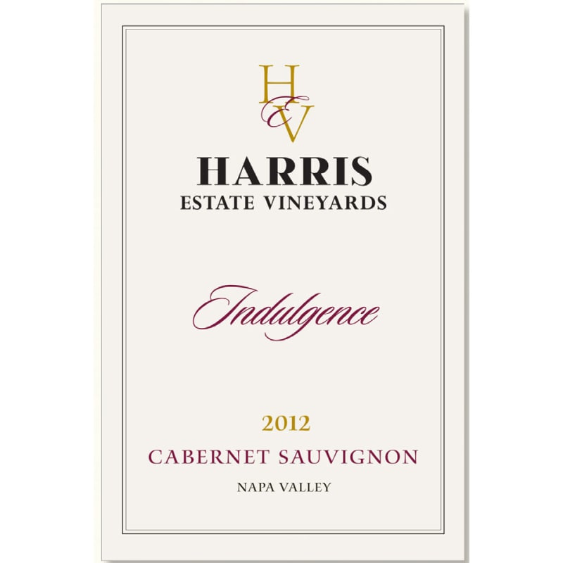 Heritage School Vineyards Indulgence Cabernet Sauvignon 2012 Front Label