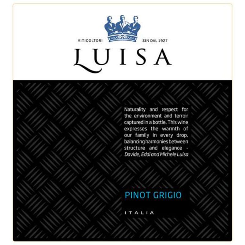 Tenuta Luisa Pinot Grigio 2015 Front Label