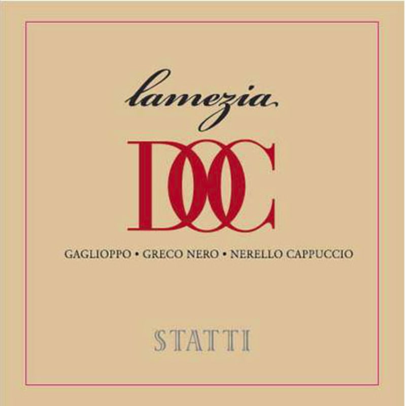 Statti Lamezia Rosso 2015 Front Label