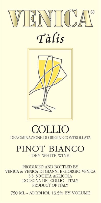 Venica & Venica Talis Pinot Bianco 2015 Front Label