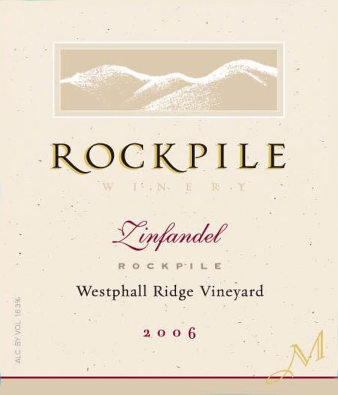Mauritson Rockpile Westphall Ridge Vineyard Zinfandel 2006 Front Label