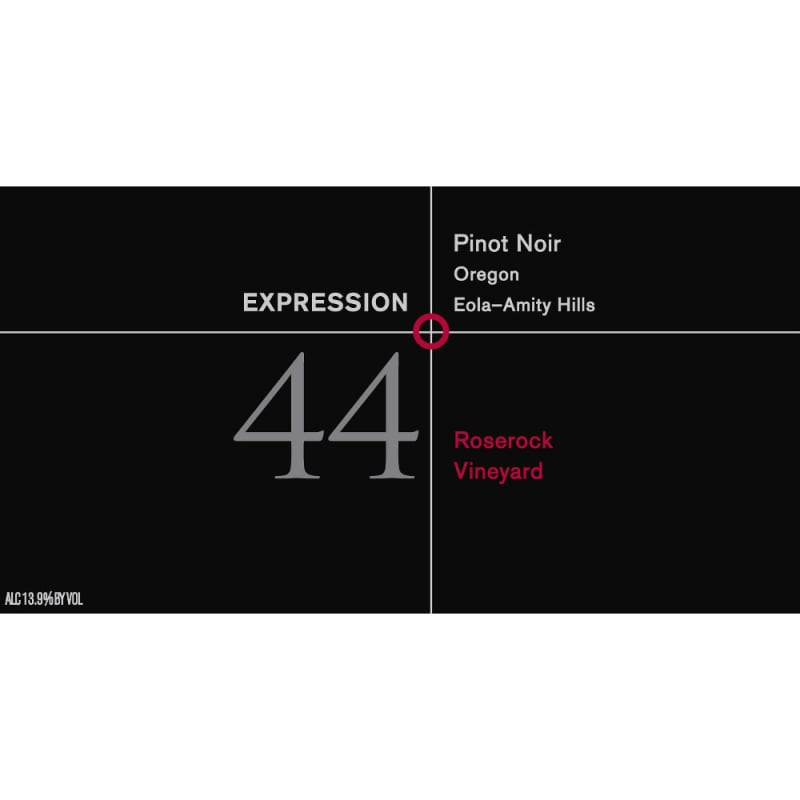 Expression 44 degrees Roserock Vineyard Pinot Noir 2011 Front Label