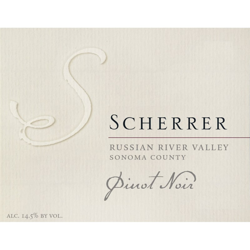 Scherrer Winery Russian River Valley Pinot Noir 2011 Front Label