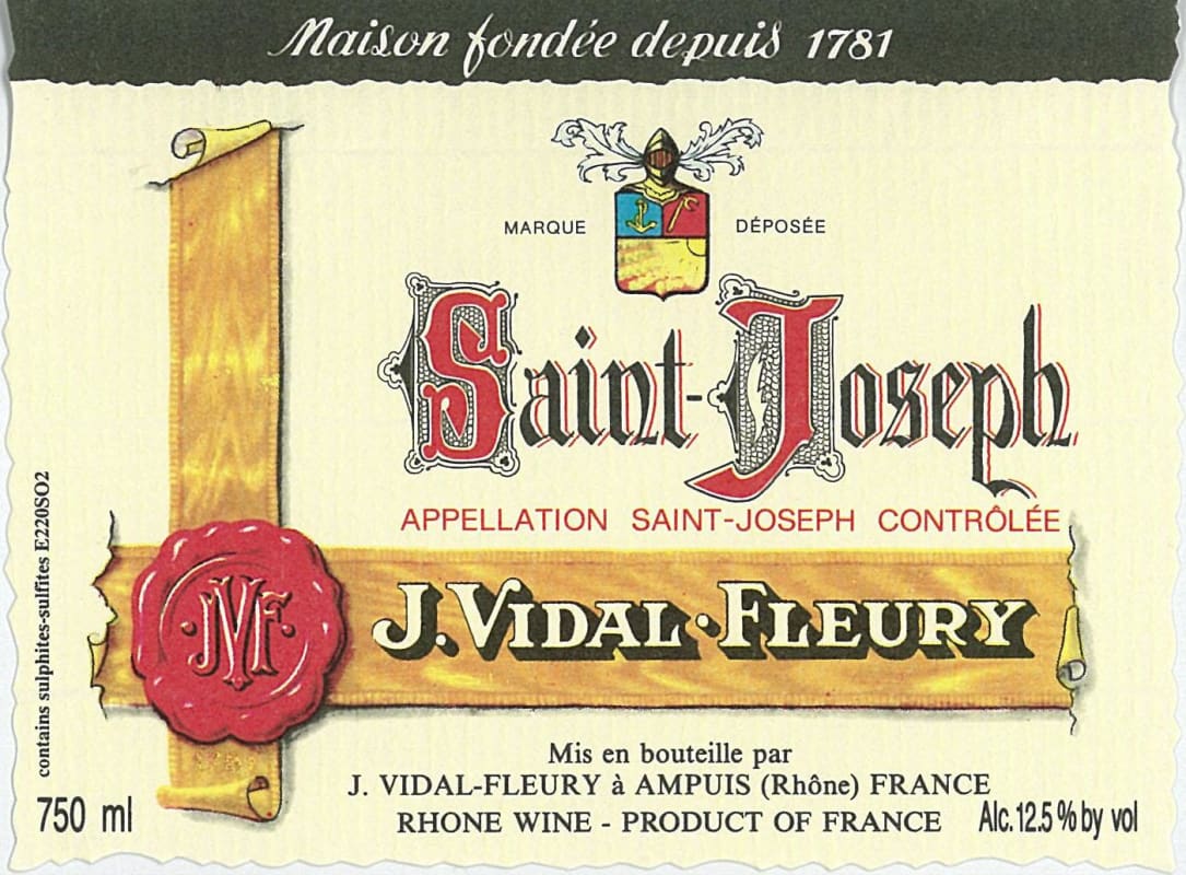 Vidal-Fleury Saint-Joseph 2009 Front Label