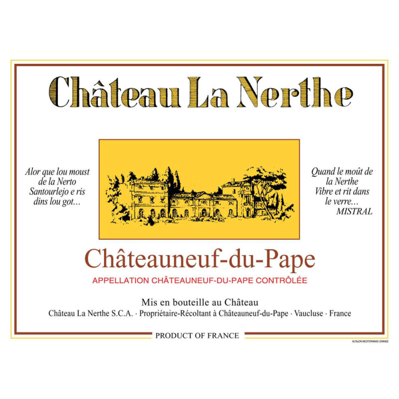 Chateau La Nerthe Chateauneuf-du-Pape Rouge 2006 Front Label
