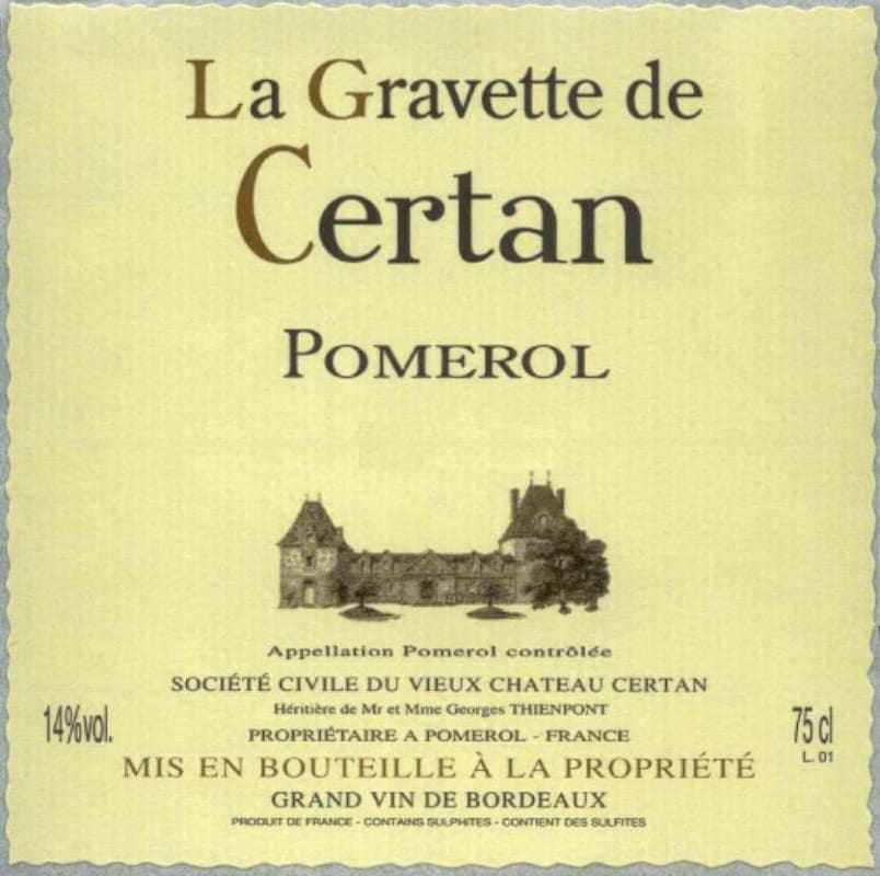 Vieux Chateau Certan La Gravette de Certan 2011 Front Label